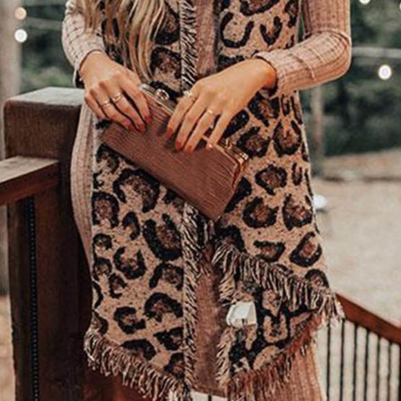 Accessories - HOST PICK SCARF SHAWL Fringed Edge Leopard